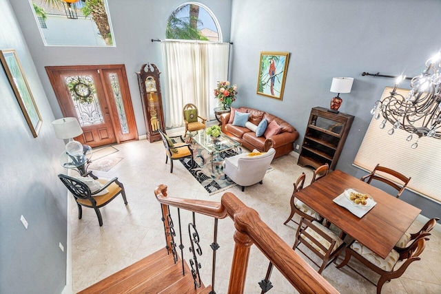 7141 Charleston Point Dr, Lake Worth, FL 33467 - living room with healthy amount of natural light and a towering ceiling