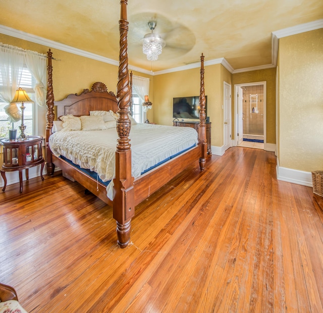 624 10th Ave N, Lake Worth Beach, FL 33460 - bedroom featuring hardwood / wood-style floors and ornamental molding