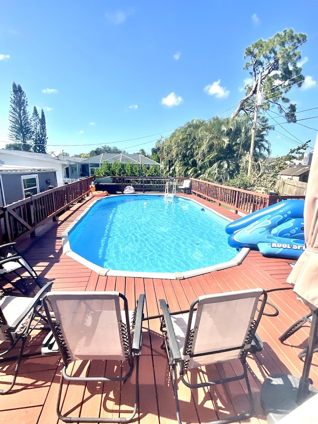 409 NE Oleander Ave, Port Saint Lucie, FL 34952 - view of pool with a deck