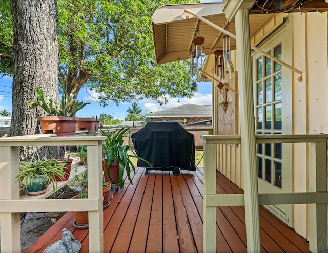 918 Grace Ave, Lake Worth, FL 33461 - wooden terrace with grilling area