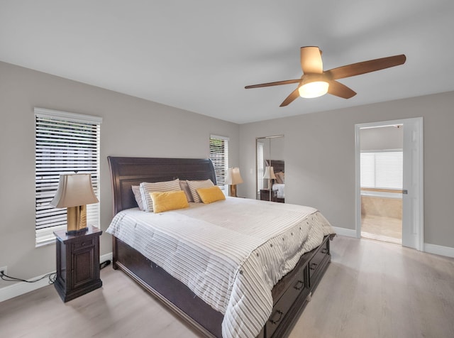 1598 SW 19th St, Boca Raton, FL 33486 - bedroom featuring light wood-style floors and ceiling fan