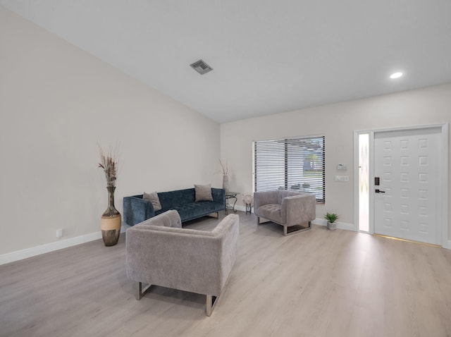 1598 SW 19th St, Boca Raton, FL 33486 - living room featuring light wood-style flooring and recessed lighting