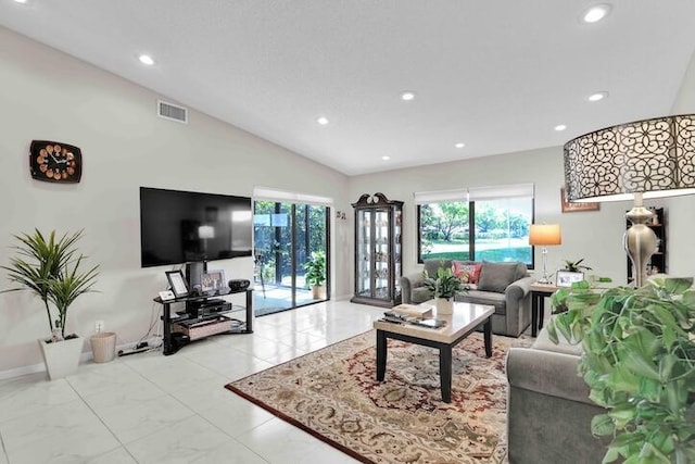 18619 Breezy Palm Way, Boca Raton, FL 33496 - living area with recessed lighting and lofted ceiling