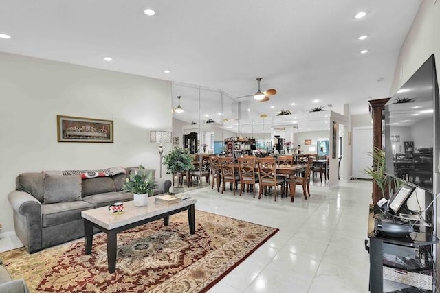 18619 Breezy Palm Way, Boca Raton, FL 33496 - living area featuring recessed lighting and light tile patterned floors
