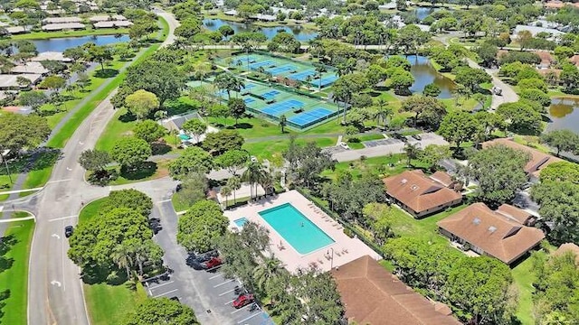 18619 Breezy Palm Way, Boca Raton, FL 33496 - aerial view of a pool area and a nearby body of water