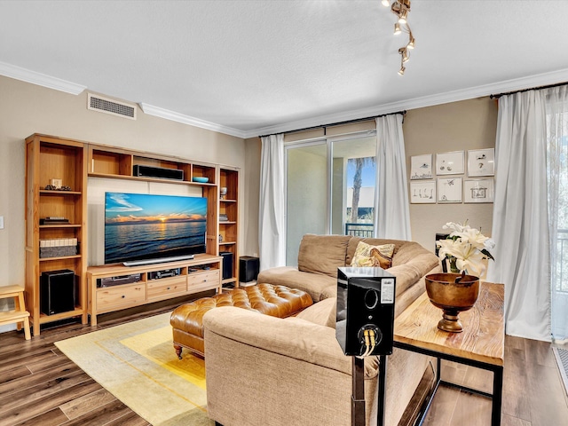 2 Renaissance Way Unit 302, Boynton Beach, FL 33426 - living area featuring ornamental molding and wood finished floors