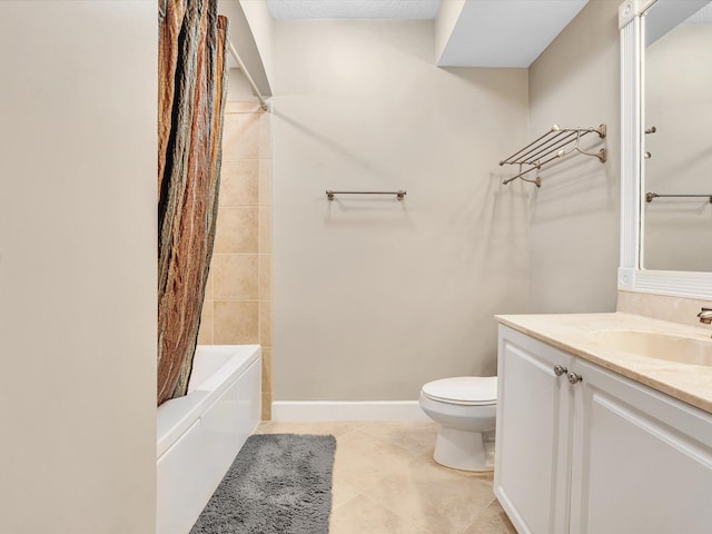 2 Renaissance Way Unit 302, Boynton Beach, FL 33426 - bathroom featuring vanity, tile patterned floors, and shower / bath combo with shower curtain