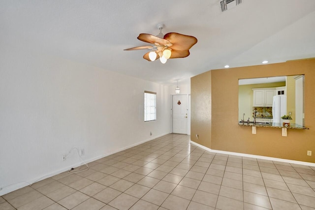 8140 Palm Gate Dr, Boynton Beach, FL 33436 - spare room with ceiling fan, recessed lighting, and light tile patterned flooring