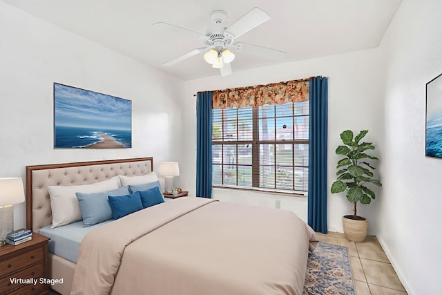 8140 Palm Gate Dr, Boynton Beach, FL 33436 - bedroom featuring tile patterned floors and ceiling fan