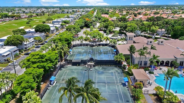 7052 Cataluna Cir, Delray Beach, FL 33446 - aerial view of residential area with a golf club and a pool