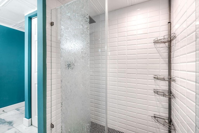 22164 Boca Rancho Dr Unit D, Boca Raton, FL 33428 - full bath with a stall shower and marble finish floors