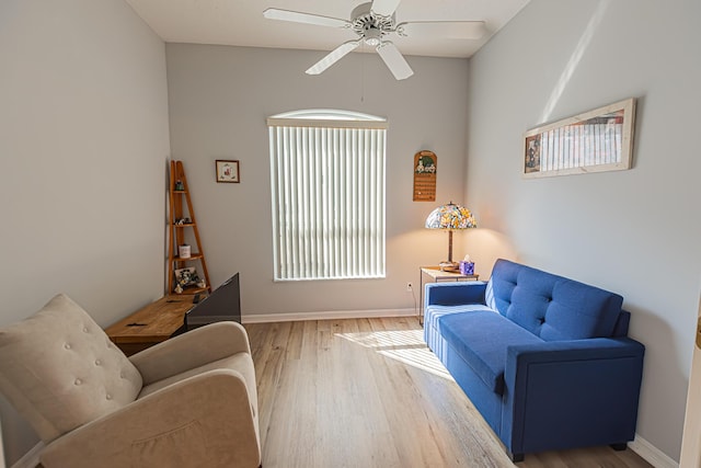 619 NW Monticello Pl, Port Saint Lucie, FL 34986 - living room with wood finished floors and ceiling fan