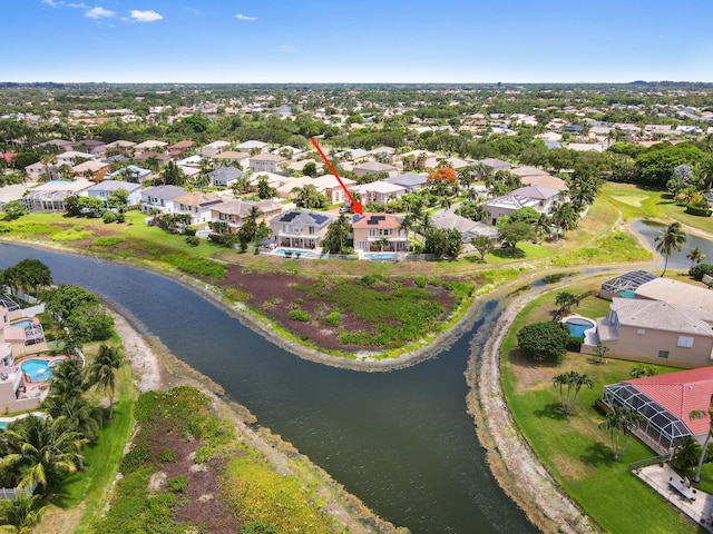 7486 Greenville Cir, Lake Worth, FL 33467 - aerial view of residential area featuring a large body of water