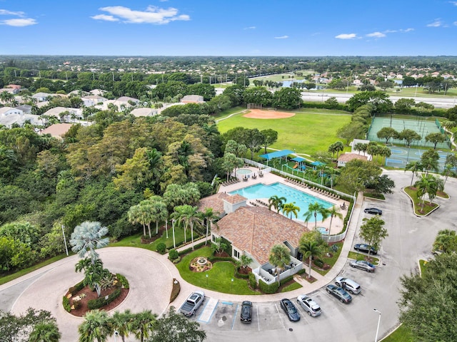 7486 Greenville Cir, Lake Worth, FL 33467 - drone / aerial view of a pool area