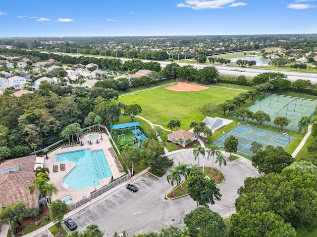 7486 Greenville Cir, Lake Worth, FL 33467 - drone / aerial view of a large body of water and a pool area