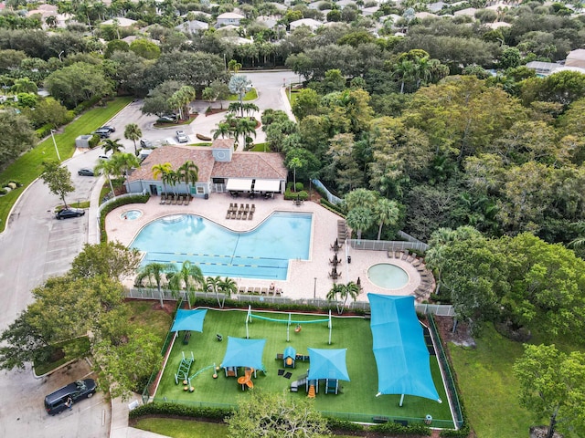 7486 Greenville Cir, Lake Worth, FL 33467 - aerial view of a pool