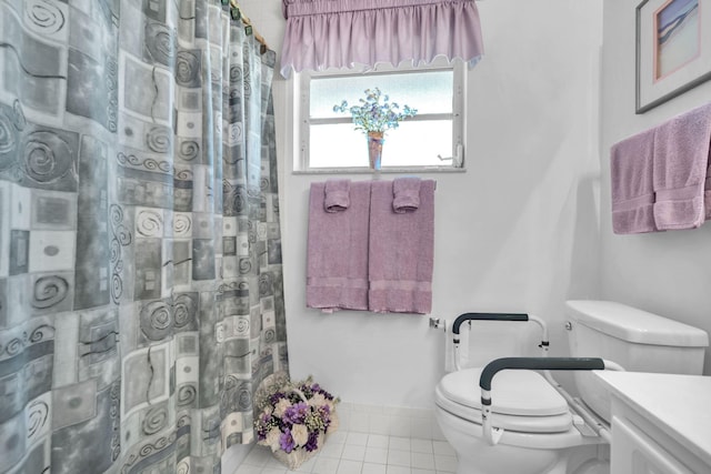 9976 Seacrest Cir Unit D, Boynton Beach, FL 33437 - full bathroom featuring tile patterned floors, vanity, and a shower with curtain