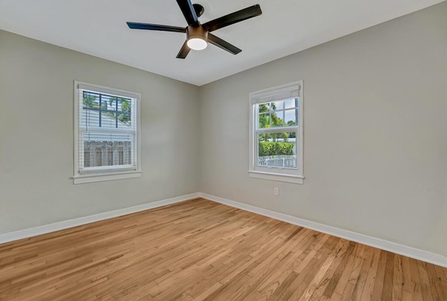 720 N Ocean Breeze, Lake Worth Beach, FL 33460 - unfurnished room with light wood-style flooring and a ceiling fan