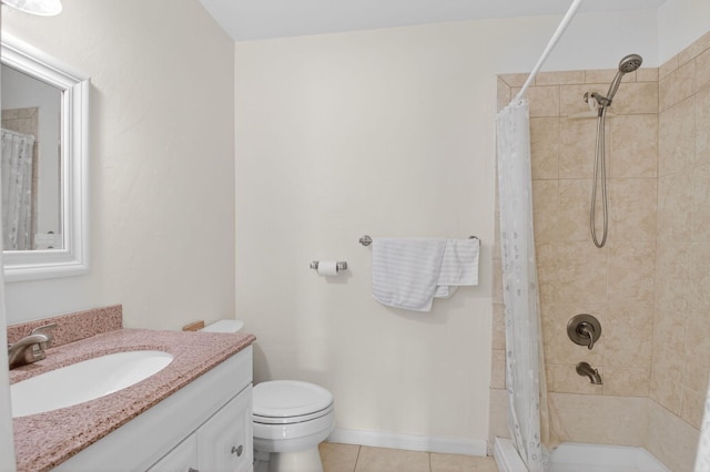 13984 Via Flora Unit B, Delray Beach, FL 33484 - full bathroom with vanity, tiled shower, and tile patterned flooring