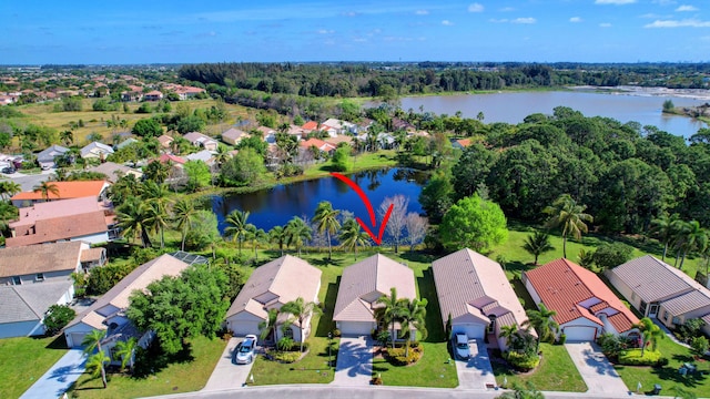 1738 Barnstable Rd, Wellington, FL 33414 - aerial view of residential area with a nearby body of water