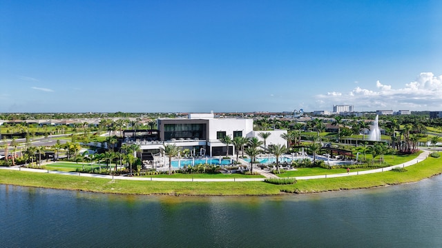 11687 SW Viridian Blvd, Port Saint Lucie, FL 34987 - aerial view of a pool and a nearby body of water
