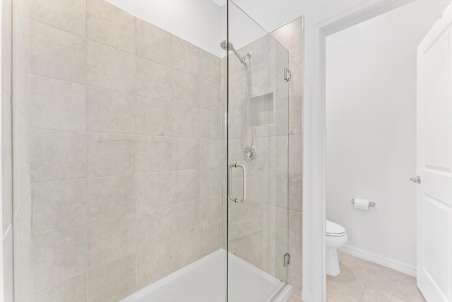 6161 Rancho Ln, West Palm Beach, FL 33415 - bathroom featuring a stall shower and tile patterned flooring