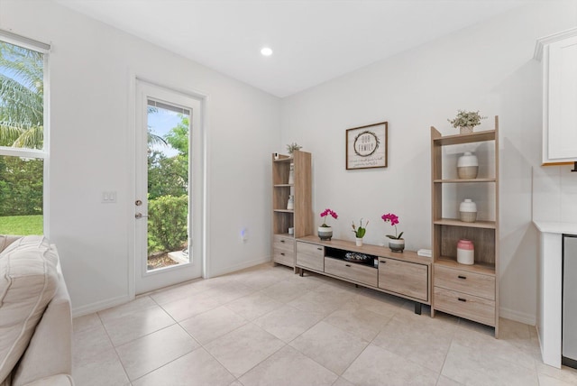 6161 Rancho Ln, West Palm Beach, FL 33415 - entryway featuring light tile patterned floors and recessed lighting