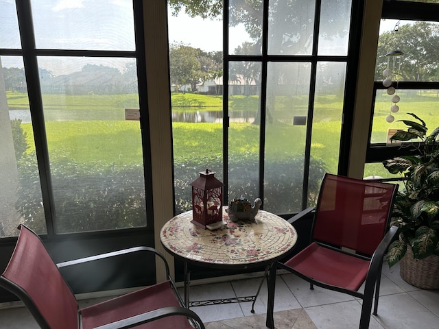 5807 Parkwalk Dr Unit 1124, Boynton Beach, FL 33472 - sunroom with a water view