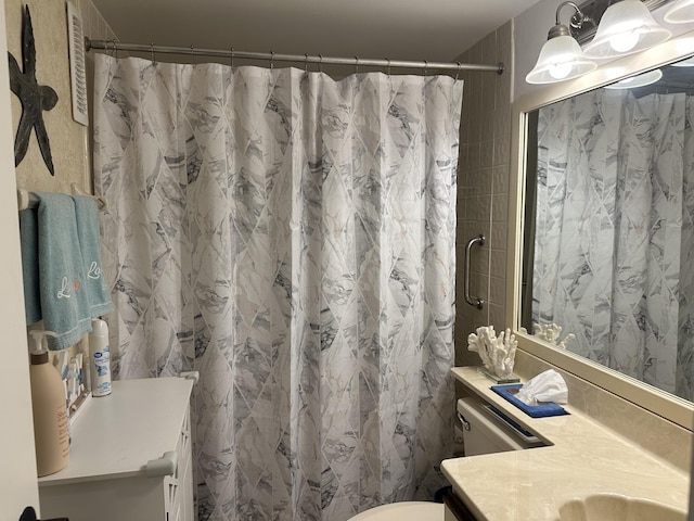 5807 Parkwalk Dr Unit 1124, Boynton Beach, FL 33472 - bathroom featuring vanity and a shower with shower curtain
