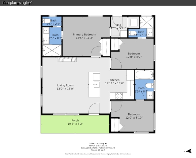 950 York St, West Palm Beach, FL 33401 - view of property floor plan