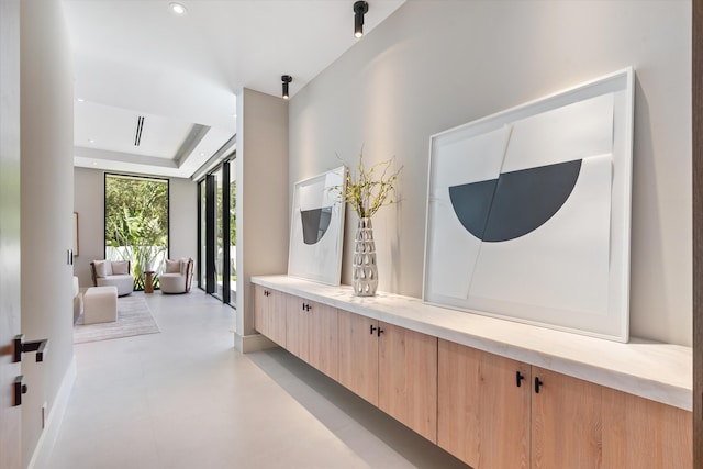 2265 NE 30th Ct, Lighthouse Point, FL 33064 - corridor featuring recessed lighting and a raised ceiling