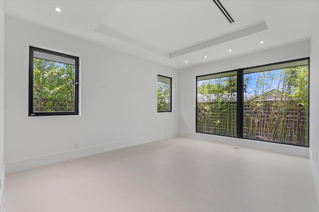 2265 NE 30th Ct, Lighthouse Point, FL 33064 - unfurnished room with recessed lighting and a raised ceiling