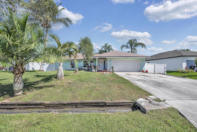 356 SW Grimaldo Ter, Port Saint Lucie, FL 34984 - ranch-style home featuring an attached garage, driveway, stucco siding, and a gate