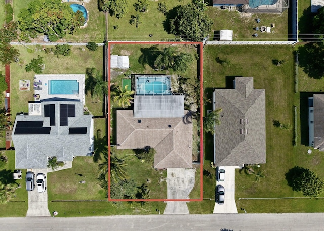 356 SW Grimaldo Ter, Port Saint Lucie, FL 34984 - aerial view of property and surrounding area with property boundaries highlighted
