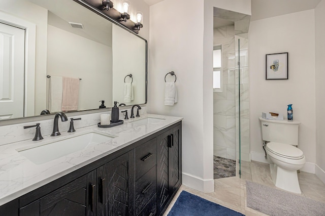 1518 Lee Ct, Lake Worth, FL 33461 - full bath featuring double vanity, tiled shower, and marble look tiles