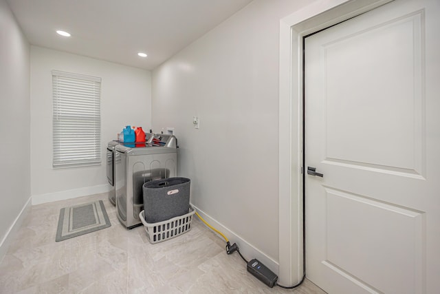 1518 Lee Ct, Lake Worth, FL 33461 - laundry room with washer and dryer and recessed lighting