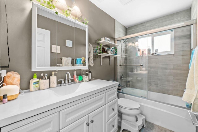 18 Winchmore Ln, Boynton Beach, FL 33426 - bathroom with vanity and combined bath / shower with glass door