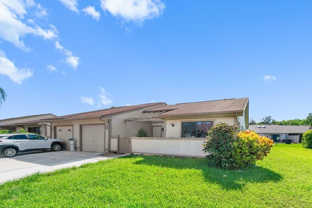 18 Winchmore Ln, Boynton Beach, FL 33426 - ranch-style house with a garage, concrete driveway, and stucco siding