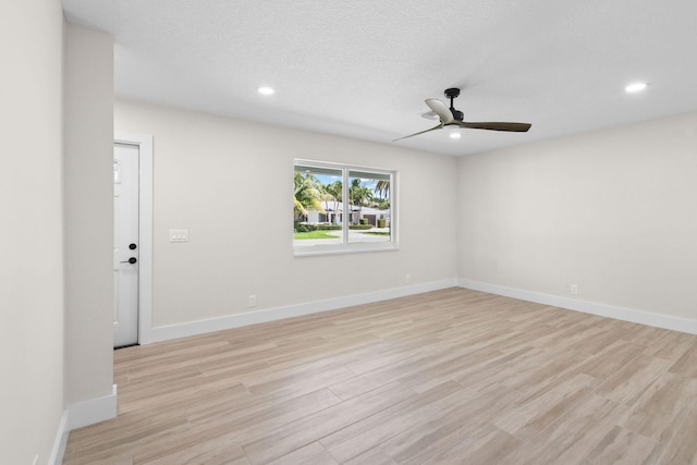 1522 Lance Rd, Jupiter, FL 33469 - unfurnished room with ceiling fan, recessed lighting, and light wood-style floors