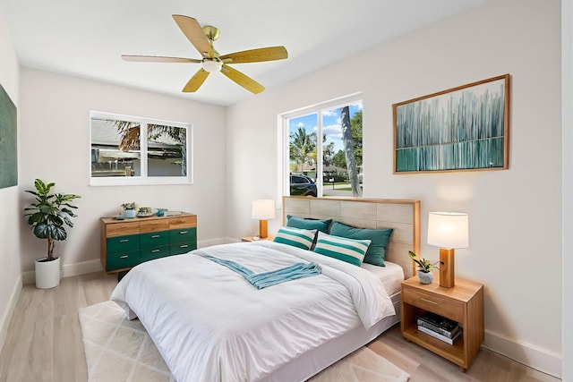 1522 Lance Rd, Jupiter, FL 33469 - bedroom featuring light wood-style floors and a ceiling fan