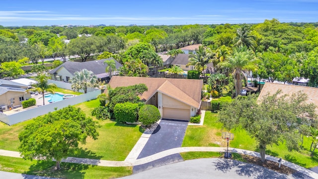 9070 NW 16th St, Plantation, FL 33322 - aerial perspective of suburban area with a pool