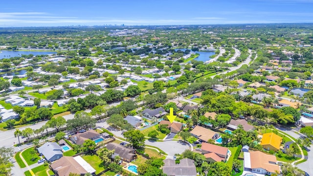 9070 NW 16th St, Plantation, FL 33322 - aerial view of property's location featuring a nearby body of water and nearby suburban area