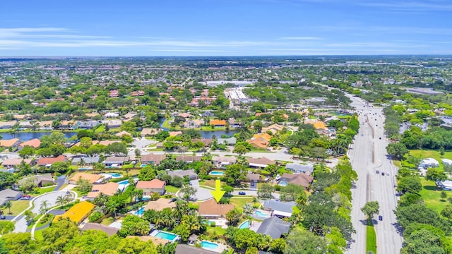 9070 NW 16th St, Plantation, FL 33322 - aerial perspective of suburban area with a large body of water