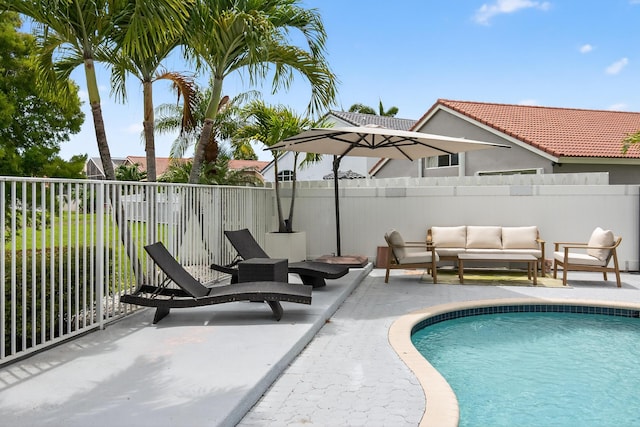 5086 Prairie Dunes Village Cir, Lake Worth, FL 33463 - view of pool featuring a patio area and outdoor lounge area