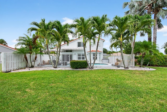 5086 Prairie Dunes Village Cir, Lake Worth, FL 33463 - rear view of house featuring a fenced backyard