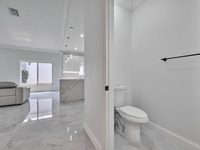 10889 Fillmore Dr, Boynton Beach, FL 33437 - bathroom with marble tiled flooring and ornamental molding