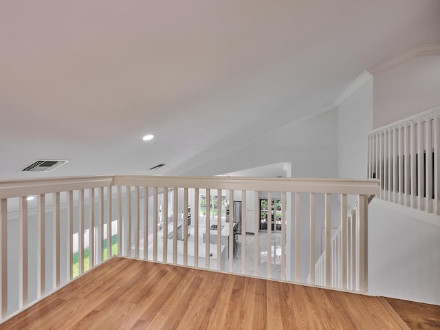 10889 Fillmore Dr, Boynton Beach, FL 33437 - hall with plenty of natural light, ornamental molding, wood finished floors, and recessed lighting