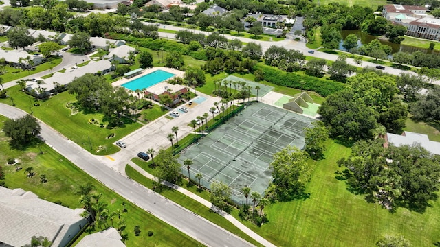 3675 SW Sunset Trace Cir, Palm City, FL 34990 - aerial perspective of suburban area with a pool