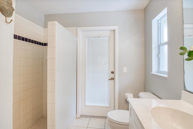 15213 N 93rd St, The Acreage, FL 33412 - bathroom featuring vanity, tiled shower, and tile patterned floors