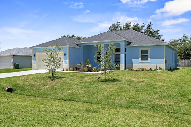 3257 SE Snow Rd, Port Saint Lucie, FL 34984 - single story home featuring a garage, driveway, stucco siding, and roof with shingles